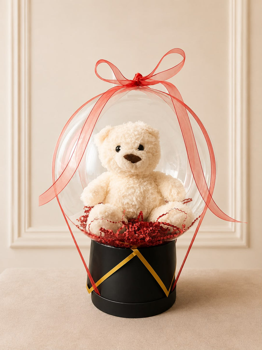 Balon & Peluş Ayı - Hoş Geldin Bebek Tasarım