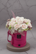 Romantica Serisi Kalıcı Pembe Güller flowerbox kutusu ve solmayan pembe güller