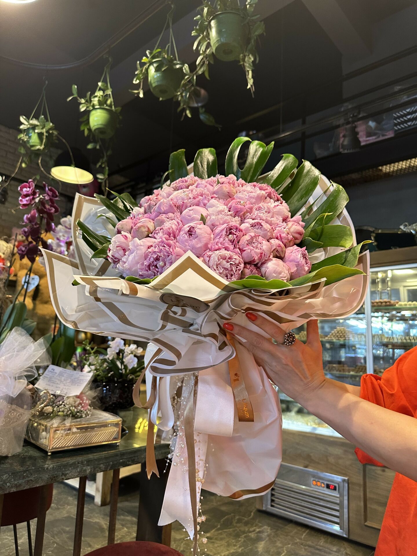 50'li Pembe Şakayık Buketi