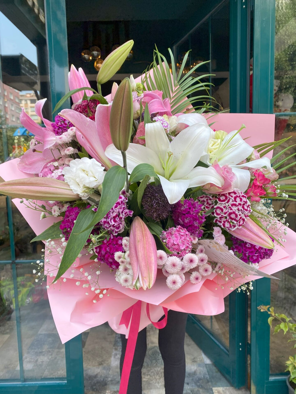 Bloom Lilyumlu Pembe Buket