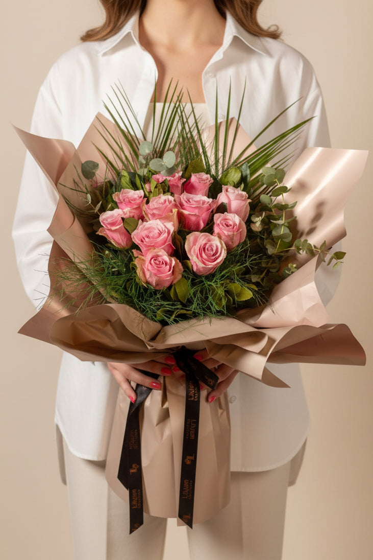 Pure Love 11'li Pembe Gül Buketi