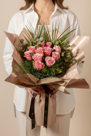 Pure Love 11'li Pembe Gül Buketi