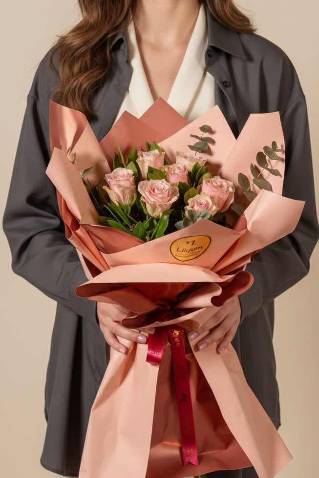 Pure Love 7'li Pembe Gül Buketi