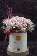 Romantica Serisi Kalıcı Lila Güller Flowerbox