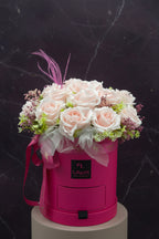 Romantica Serisi Kalıcı Pembe Güller Flowerbox