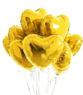 Uçan Gold Kalp Balon (Helyum Dolu)
