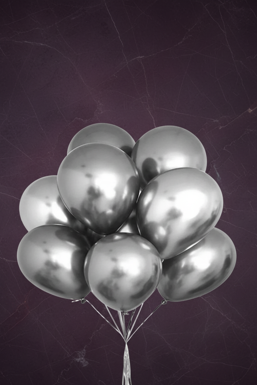 Uçan Silver Balon (Helyum Dolu)