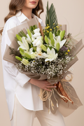White Premium XL Buket (Lilyumlu)