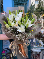 White Premium XL Buket (Lilyumlu)