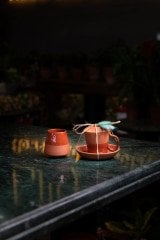 El Yapımı Çömlek Fincan + Su Bardağı