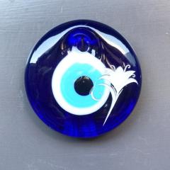 Lilyum Rölyef Desenli El Yapımı Nazar Boncuğu