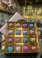 Öğretmenler Günü Özel Yaldızlı Kristal Çikolata Kutusu