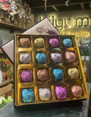 Öğretmenler Günü Özel Yaldızlı Kristal Çikolata Kutusu