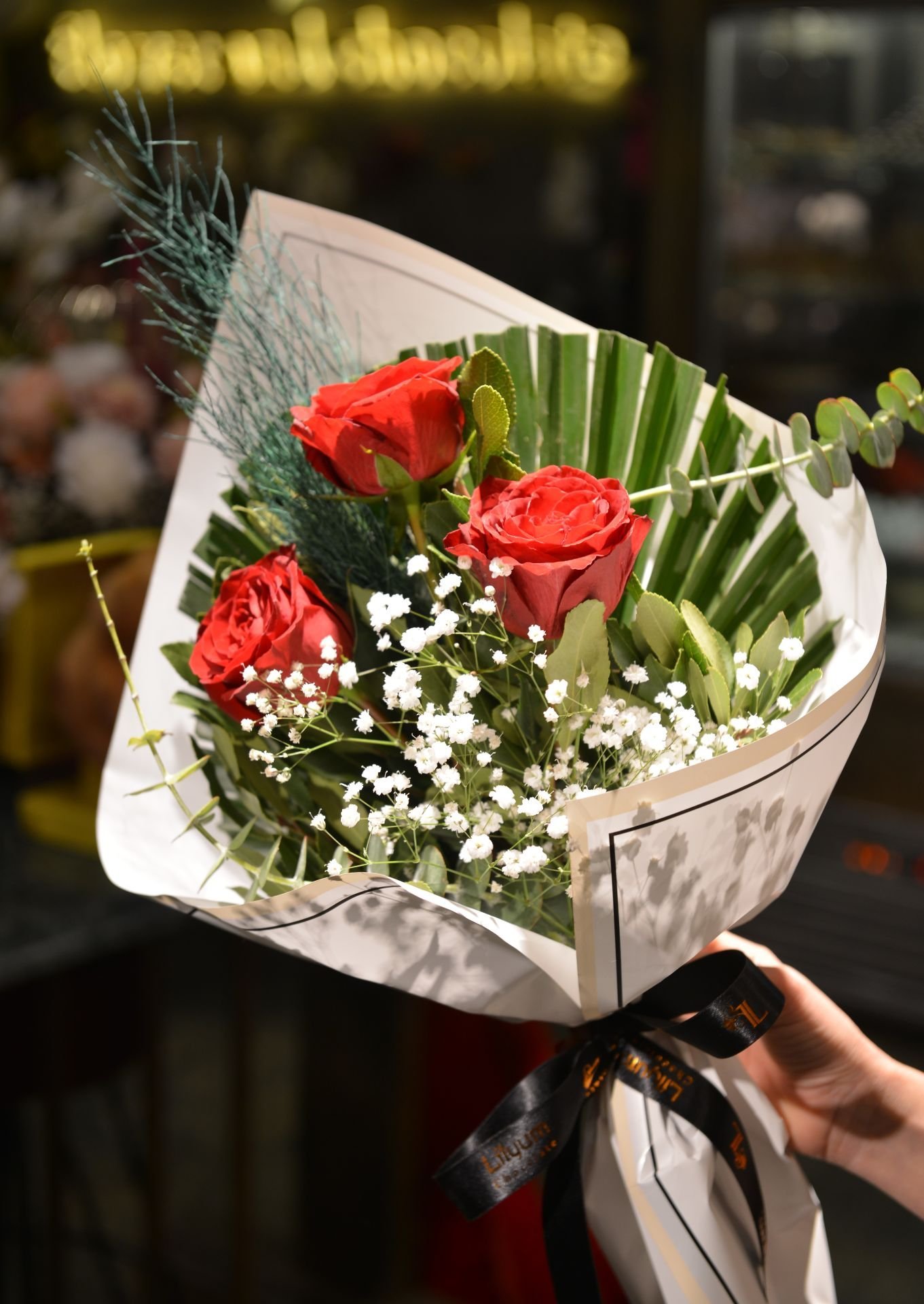 Sindirella 3'lü Kırmızı Gül