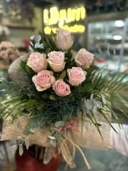 Leydi 7'li Pembe Gül Buketi