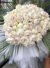 Queen Krem-Beyaz Soft 50'li Şakayık Aranjmanı