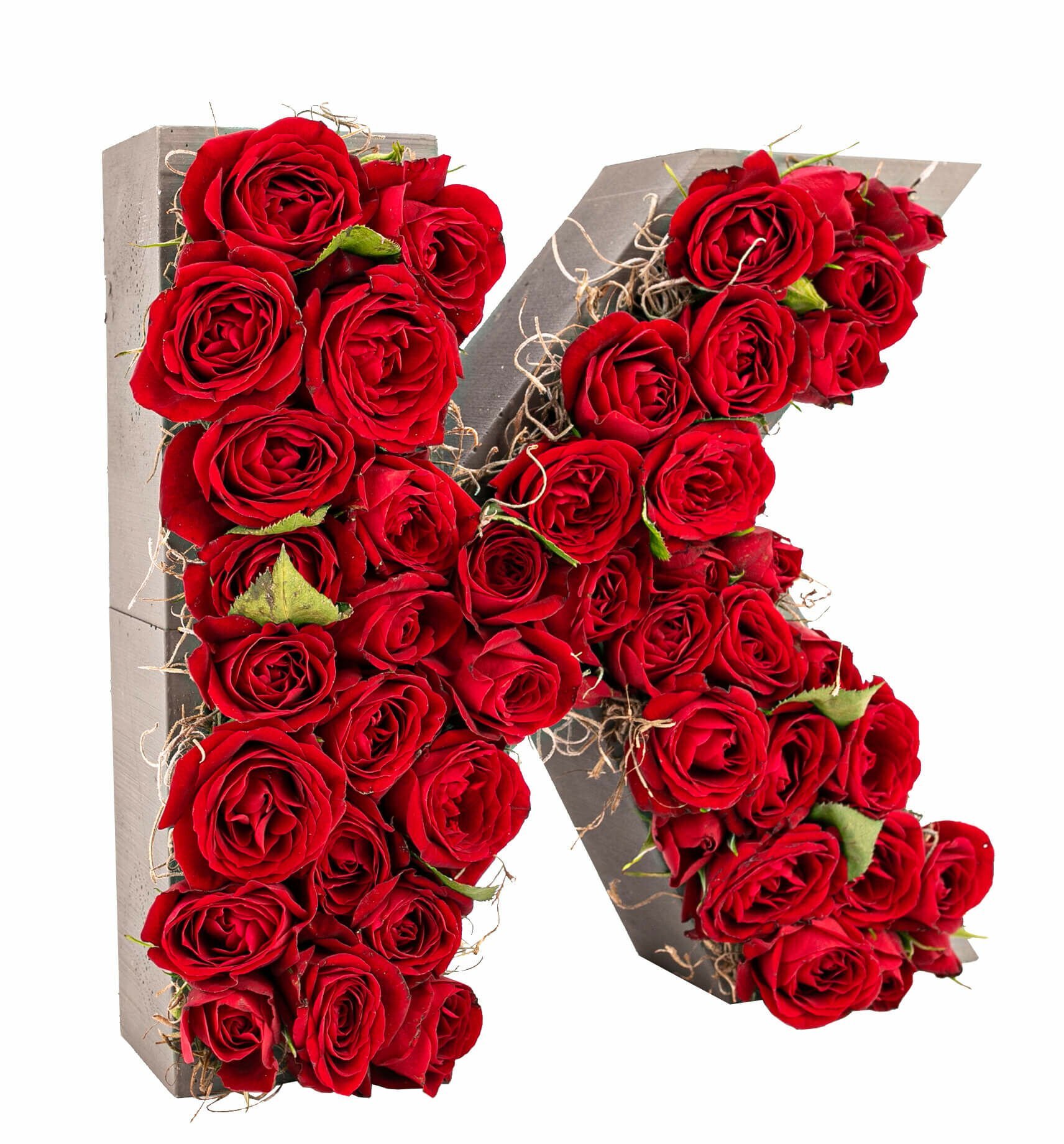 Kişiye Özel Harf Saksıda Mini Gül Tasarım