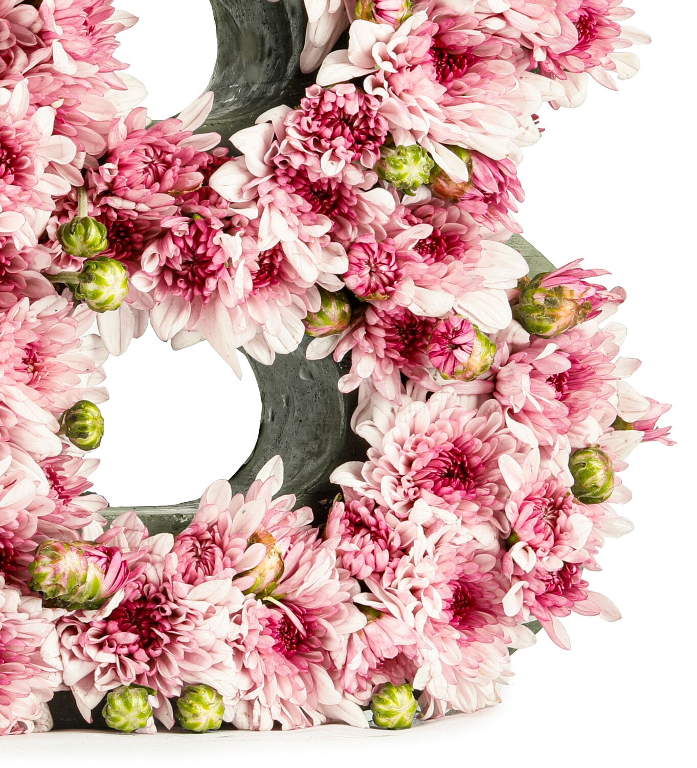 Kişiye Özel Harf Saksıda Krizantem Tasarım