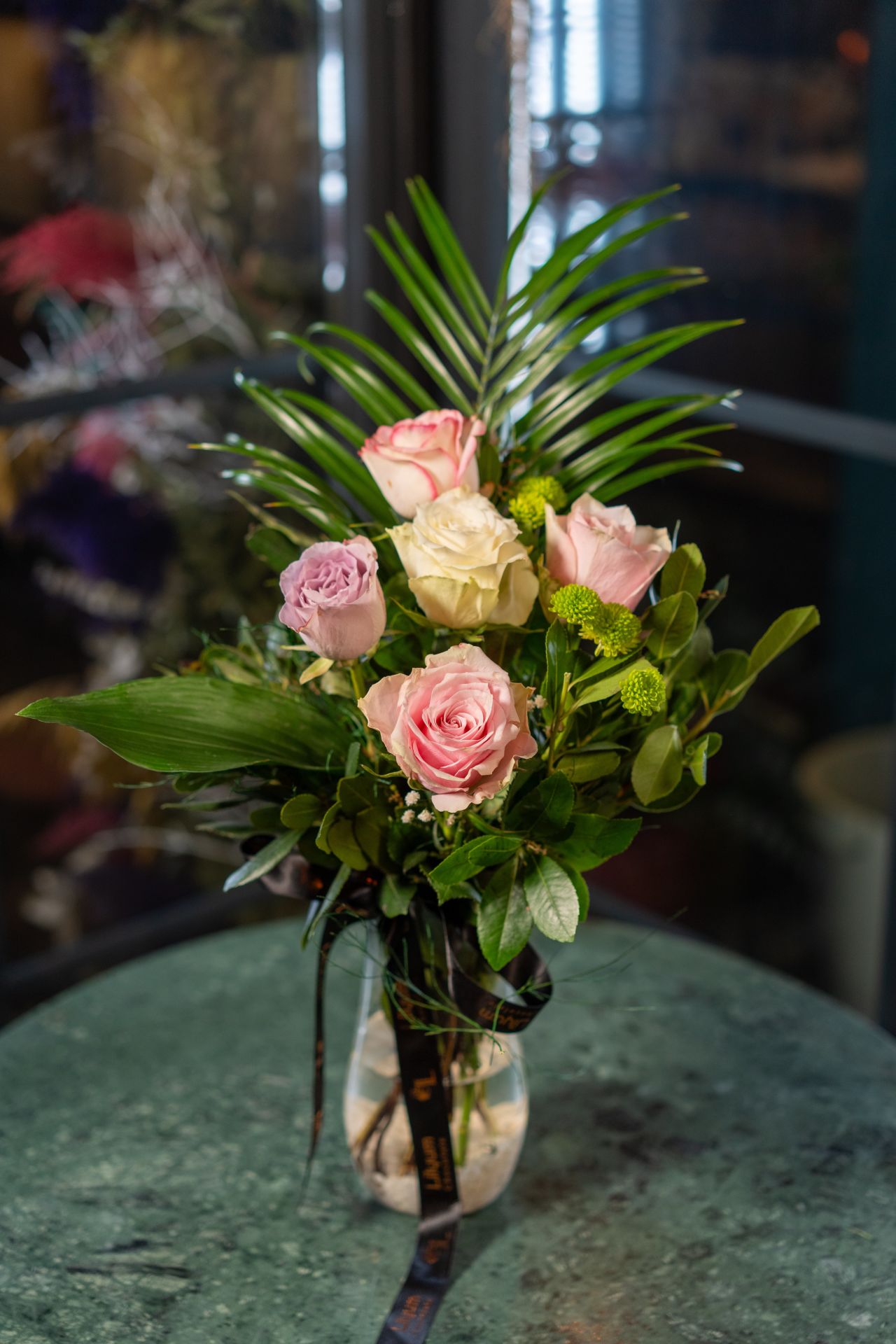 Joy 5'li Renkli Gül Vazo Aranjman