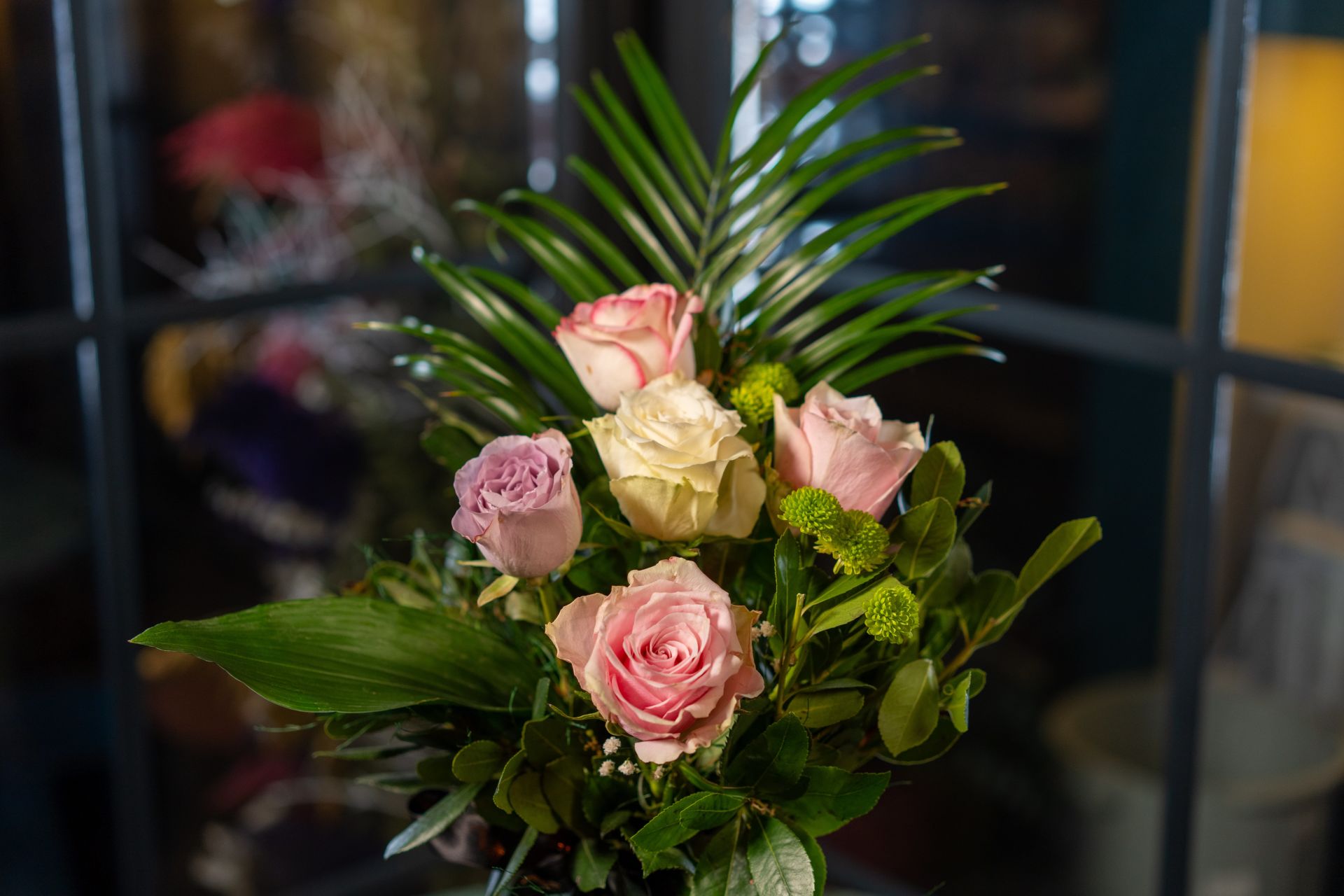 Joy 5'li Renkli Gül Vazo Aranjman