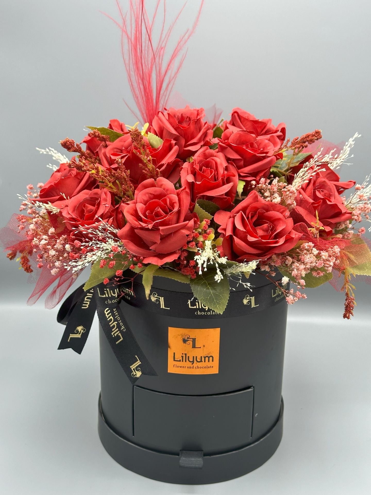 Romantica Serisi Kalıcı Kırmızı Güller   (Flowerbox)