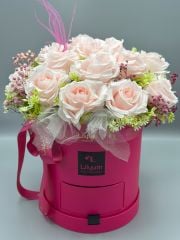 Romantica Serisi Kalıcı Pembe Güller   (Flowerbox)