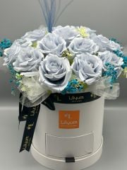 Romantica Serisi Kalıcı Mavi Güller   (Flowerbox)