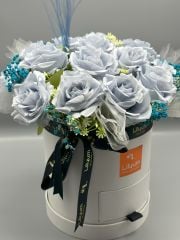 Romantica Serisi Kalıcı Mavi Güller   (Flowerbox)