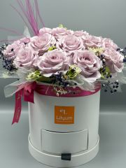 Romantica Serisi Kalıcı Lila Güller   (Flowerbox)