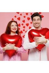 Büyük Uçan Kırmızı Kalp Balon XXXL (Helyum Dolu, 40'' ) - 1 Adet