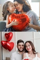 Uçan Kırmızı Kalp Balon (Helyum Dolu) - 1 Adet