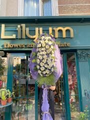 Çelenk (Beyaz Çiçekler)