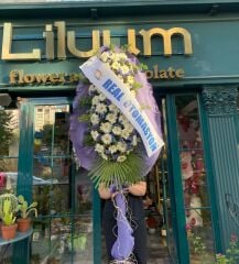 Çelenk (Beyaz Çiçekler)