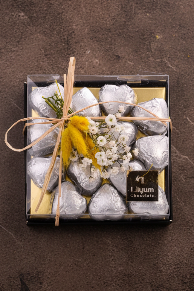 Mini Pembe Ayıcık Kalpli Çikolatalı