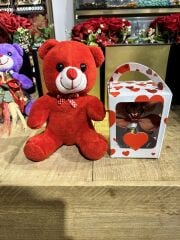 Kırmızı Ayıcık & Özel Solüsyonda Canlı Orkide